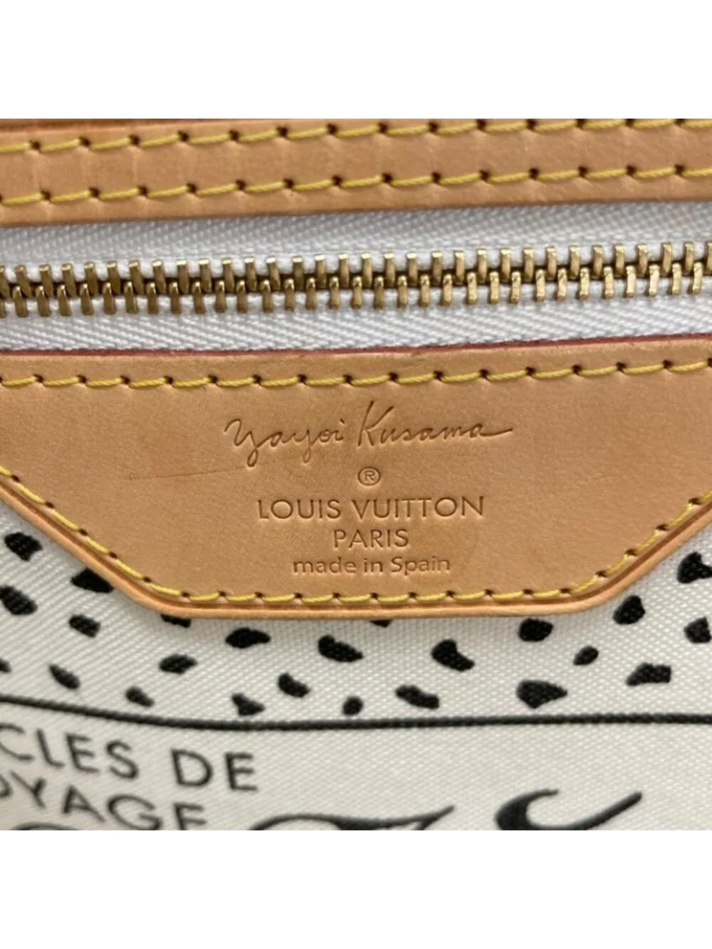 Louis Vuitton Neverfull MM Tote Bag Damier Azur Canvas White Yayoi Kusama